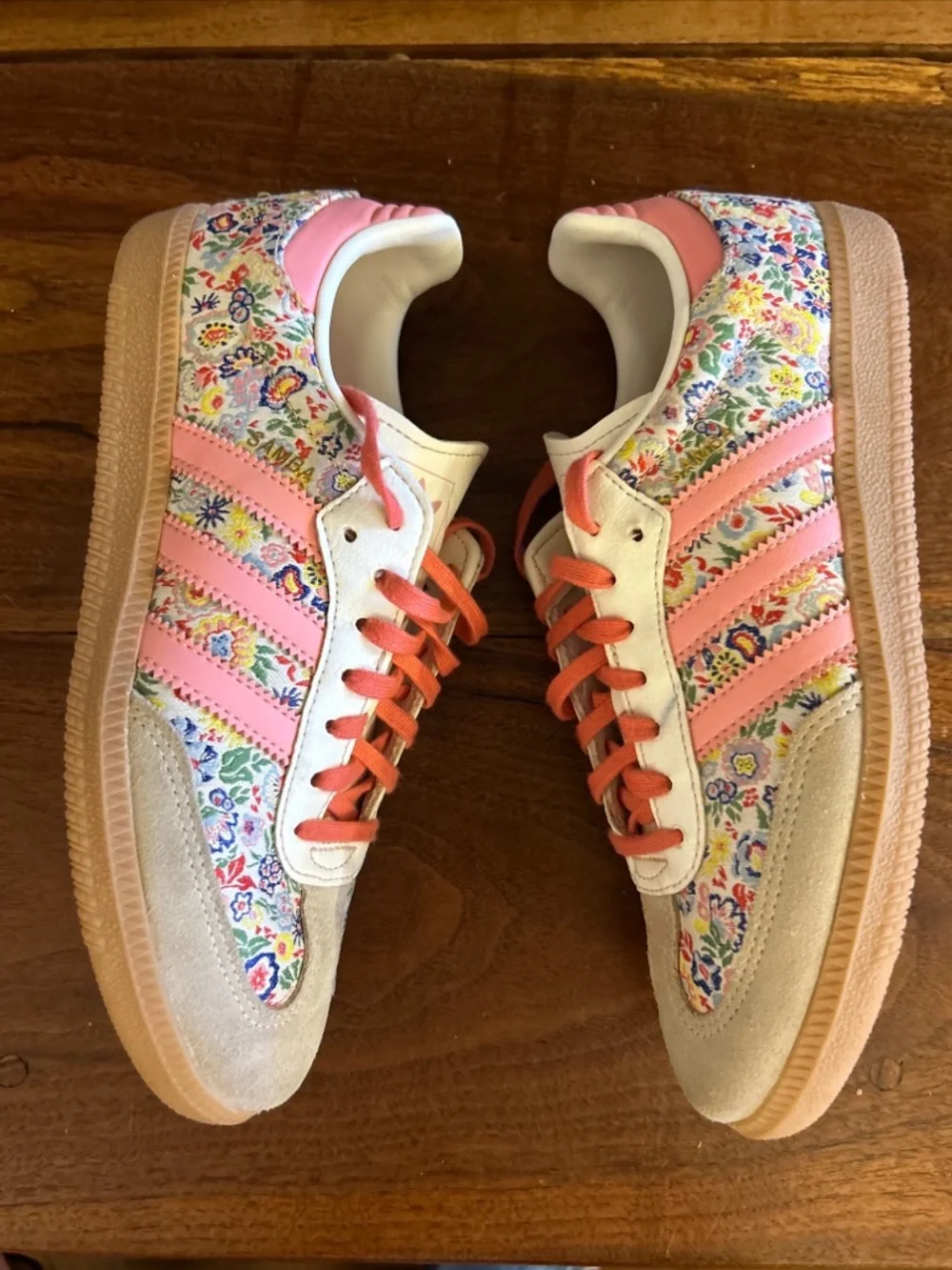 adidas Samba x Liberty Embroidered Floral Sneakers size 5.5Y EU 38 - Picture 4 of 12